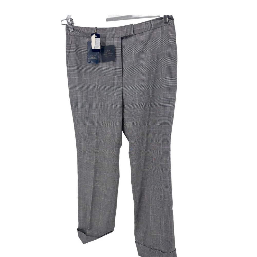 Brooks Brothers 346 Womens Dress Pants Size 12 Caroline Fit Plaid Wool Blend